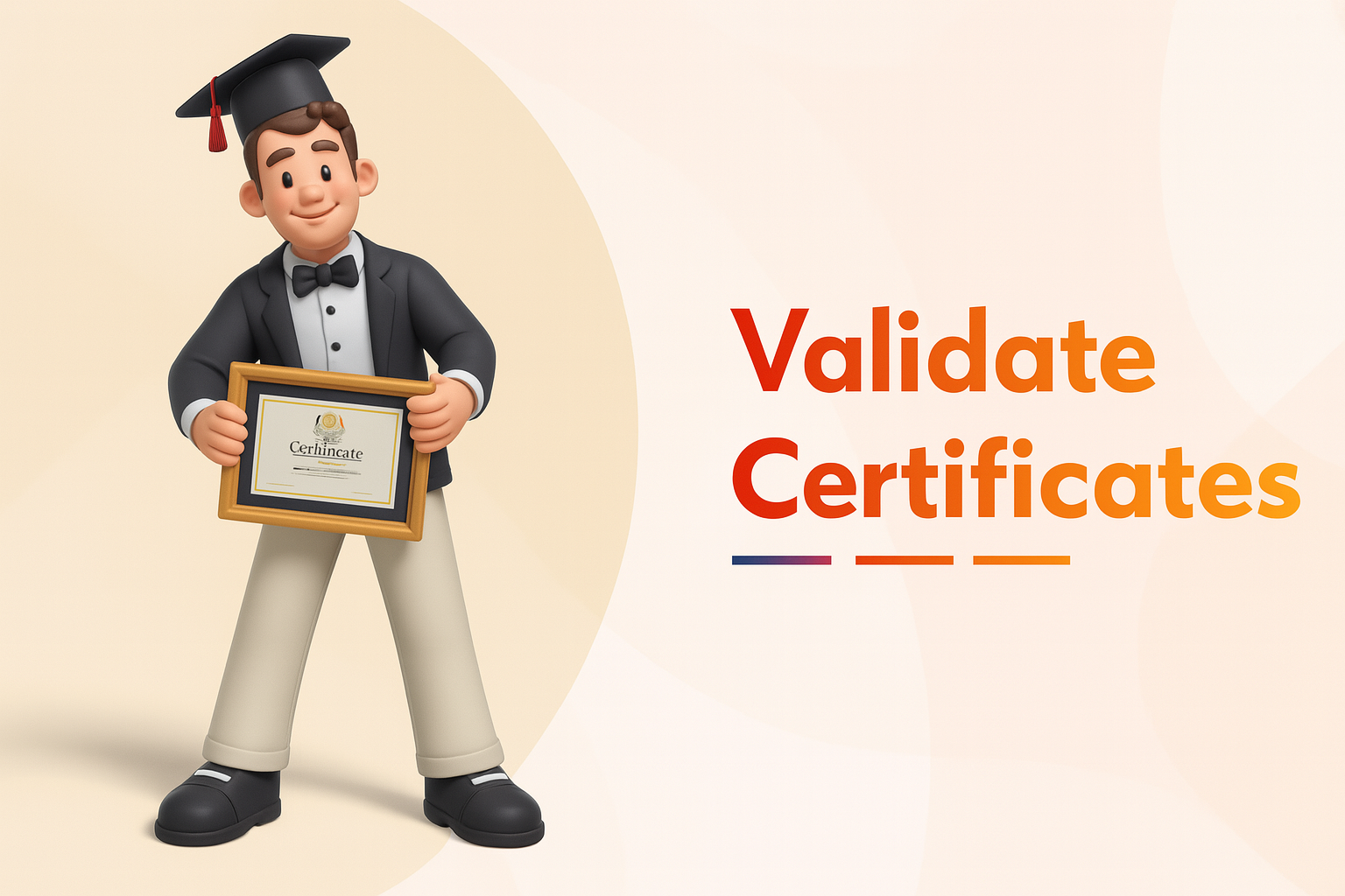 Certificate validation - Course page